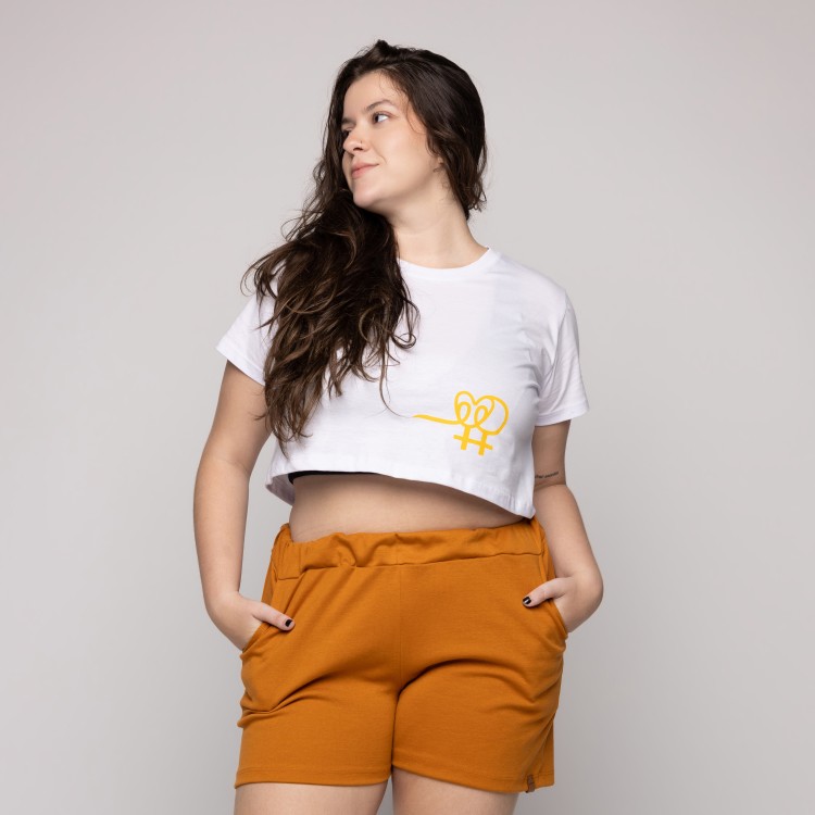 Cropped de Malha Pulsar - Delas