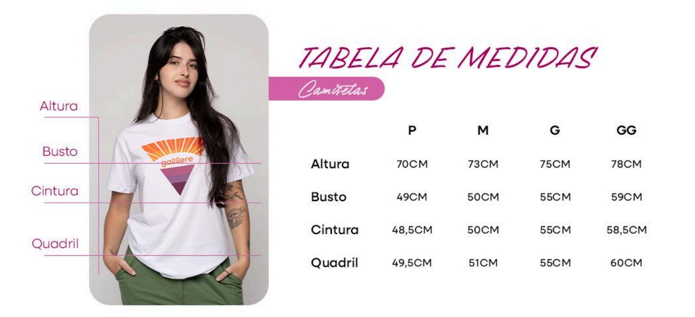 Tabela de medidas